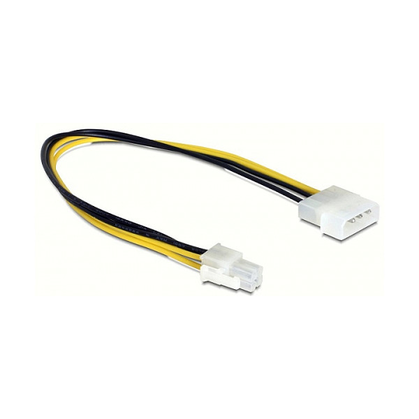 Kabel za napajanje DELOCK P4 (muški) na 4-pin Molex (ženski), 15 cm