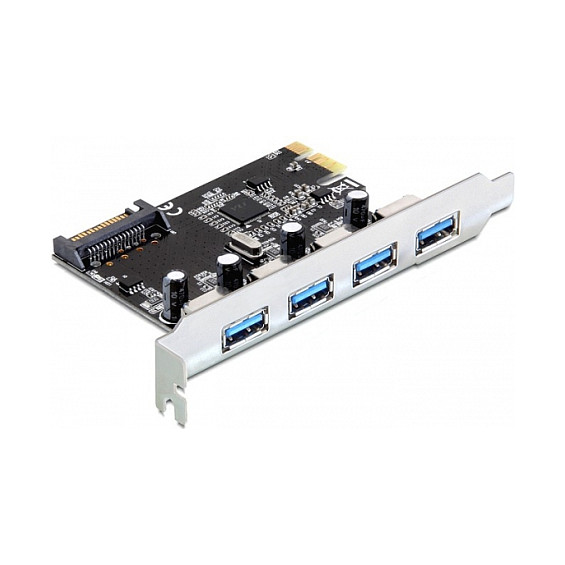 PCI Express kartica DELOCK 89297 (4x USB 3.0, PCIe x1, SATA napajanje)