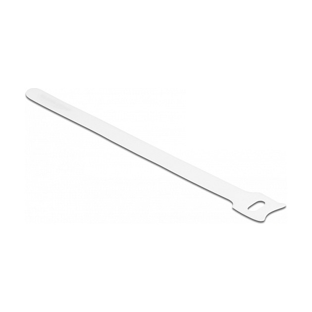 Vezice za kabele DELOCK čičak traka 200 x 12 mm (10 komada, bijele)