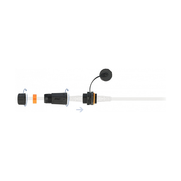 Vodootporna RJ45 spojnica DELOCK 86700 (Cat.6A, IP68)-2