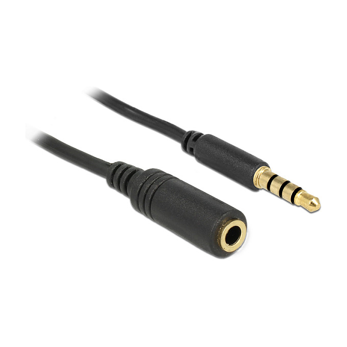 Audio produžni kabel DELOCK 3.5mm 4-pinski (M/Ž), 5m, CTIA