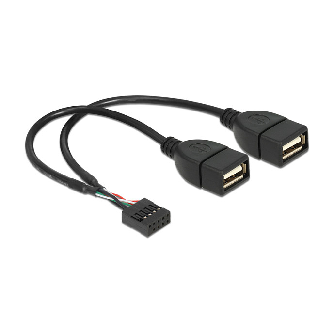 USB kabel DELOCK 83292 (Pin Header na 2x USB 2.0 A ženski, 20 cm)