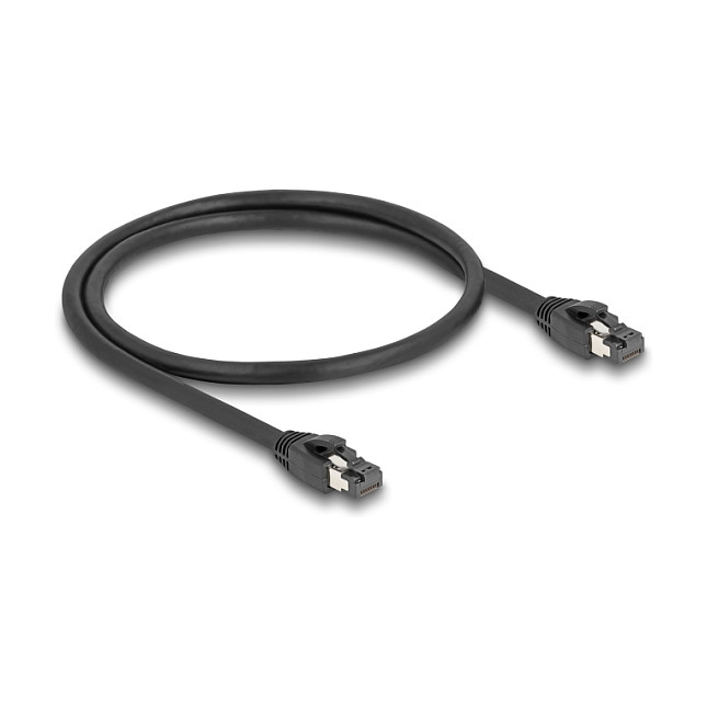 Mrežni kabel DELOCK Cat.8.1 S/FTP (0.5m, 40 Gbps, RJ45) crni