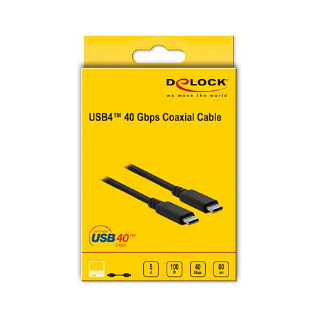 USB-C kabel DELOCK USB4 86979 (40 Gbps, 240W PD 3.1, 8K, 0.8m, koaksijalni)-2