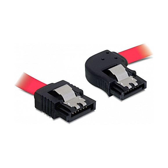 SATA kabel DELOCK 82606 (30 cm, 3 Gb/s, ravni na kutni konektor, crveni)-0