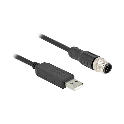 USB na serijski M12 kabel DELOCK 64257 (USB-A na M12 RS-232, FTDI čipset, 1.8 m)-0