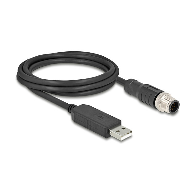 USB na serijski M12 kabel DELOCK 64257 (USB-A na M12 RS-232, FTDI čipset, 1.8 m)-1