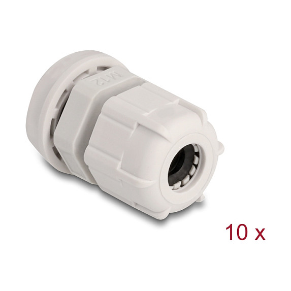 Uvodnica za kabel DELOCK M12 (IP68, za kabele 3-6.5 mm, 10 komada) siva-1
