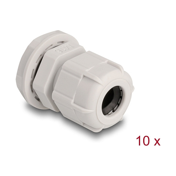Uvodnica za kabel DELOCK M16 (IP68, 4.5-10 mm, 10 komada) siva-1