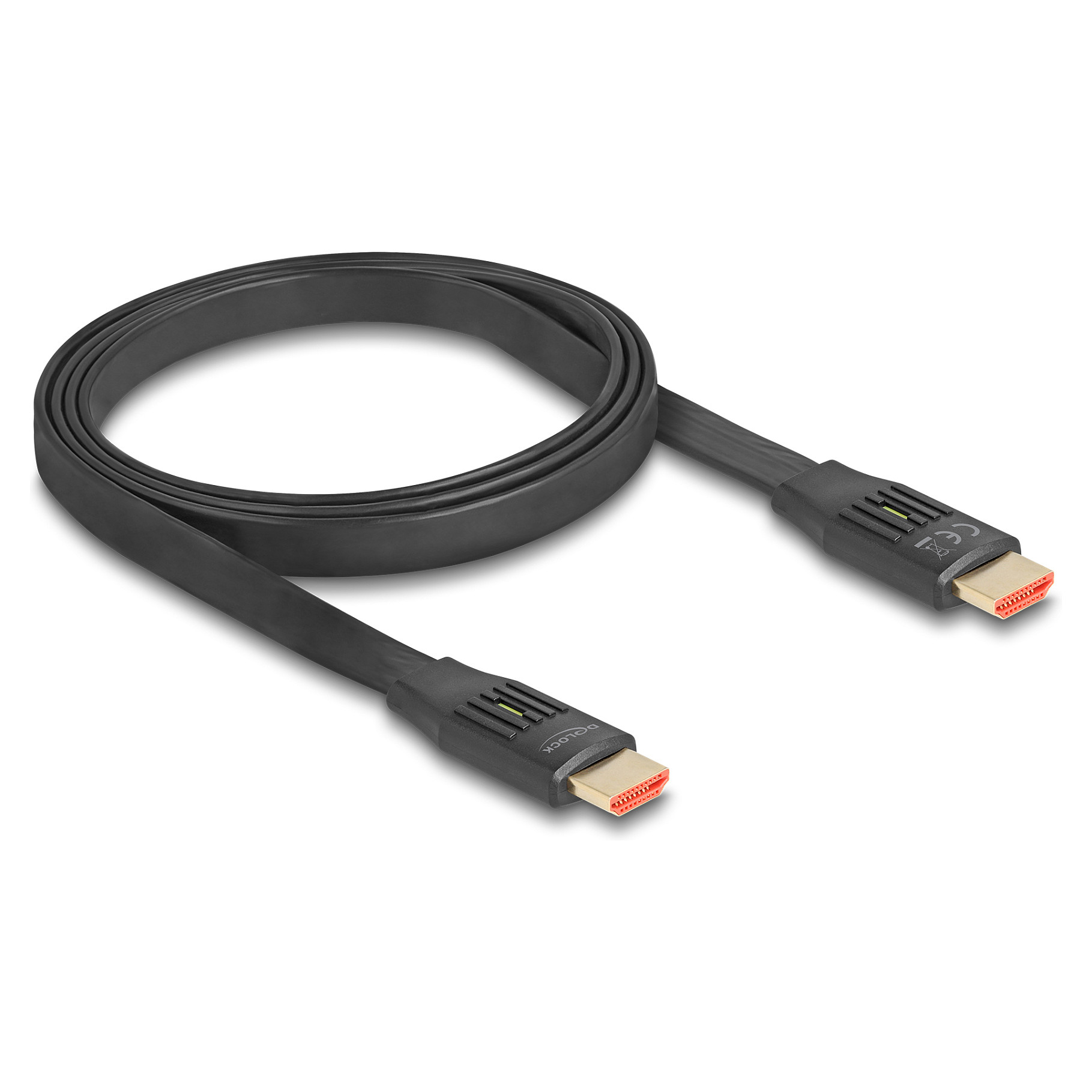 HDMI kabel DELOCK 81001 plosnati (1 m, 8K 60Hz, 48 Gbps, eARC)-0
