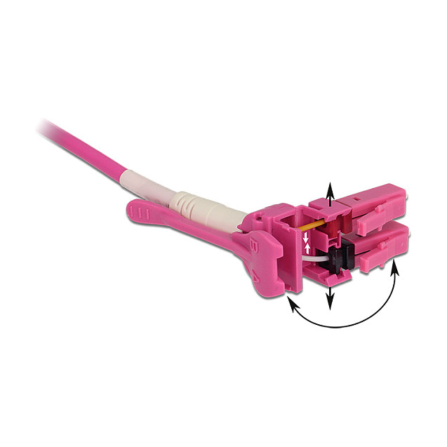 Optički kabel DELOCK LC/UPC na LC/UPC Duplex OM4 Uniboot 2m (Multimode, 50/125 µm, LSZH)-1
