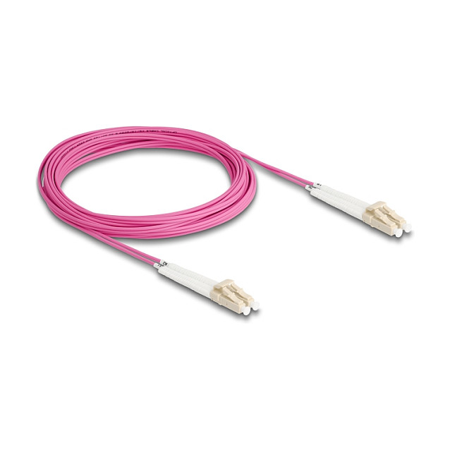 Optički kabel DELOCK LC Duplex na LC Duplex (Multimode OM4, 5 m, podesivi kut konektora)-1