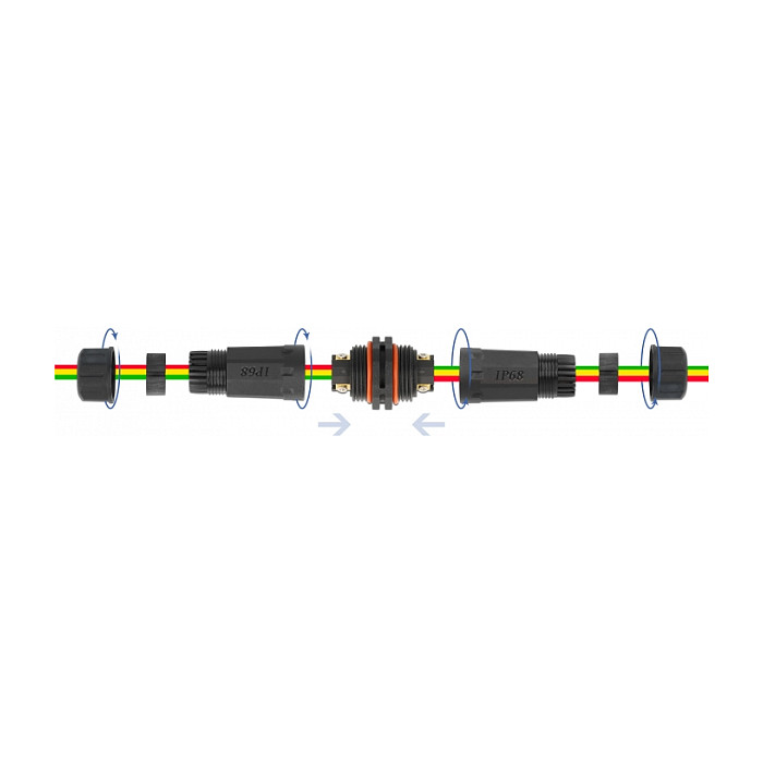 Spojnica za kabel DELOCK 86913 (3-pinski, IP68 vodootporna, za kabele 4.5 - 7.5 mm)-2