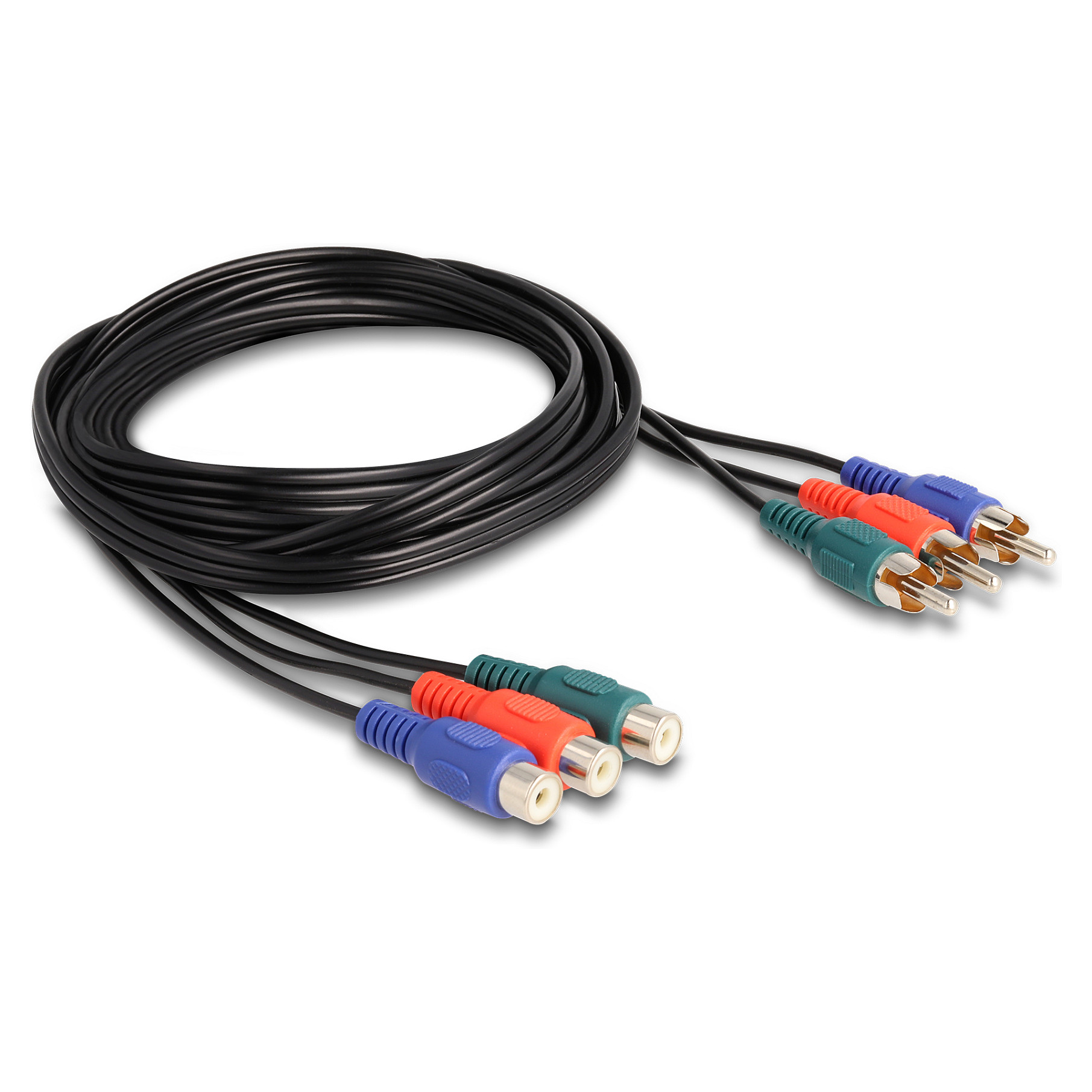 Delock Komponentni video produžni kabel 3x RCA (M) na 3x RCA (Ž) 1m (85390)-1