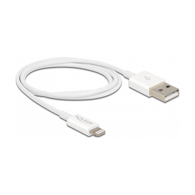 USB kabel DELOCK 83000 (USB-A na Lightning, 1 m, bijeli)-1