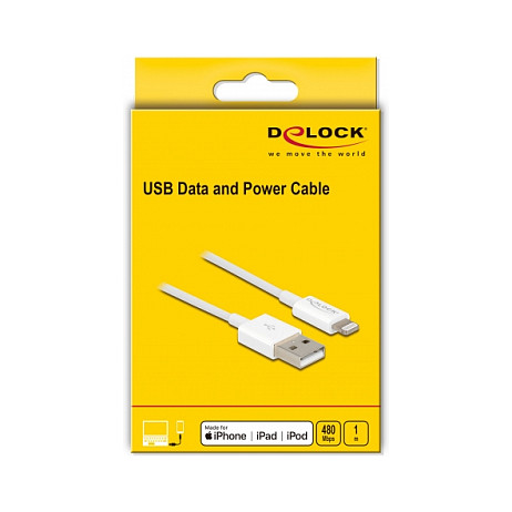 USB kabel DELOCK 83000 (USB-A na Lightning, 1 m, bijeli)-2