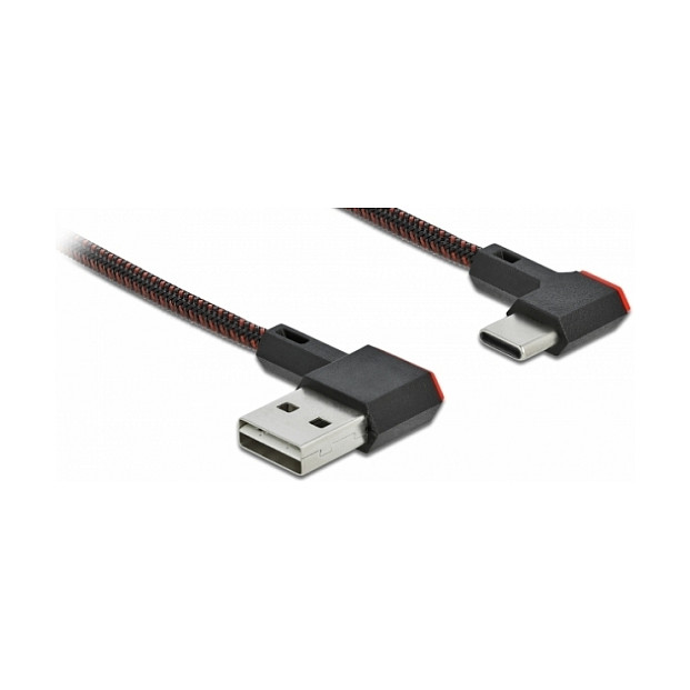 Delock EASY-USB 2.0 kabel A na USB-C pod kutem L/D 0.2m (reverzibilni A konektor)-0