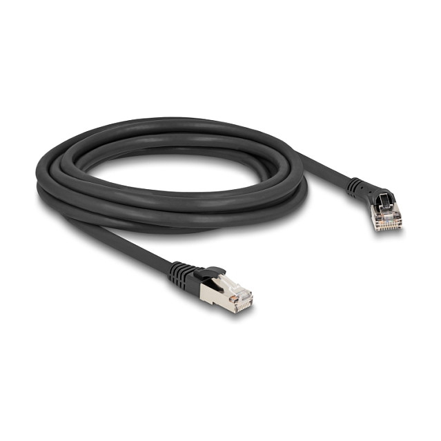 Mrežni kabel DELOCK Cat.8.1 S/FTP 3m (40 Gbps, kutni konektor 45° desno)
