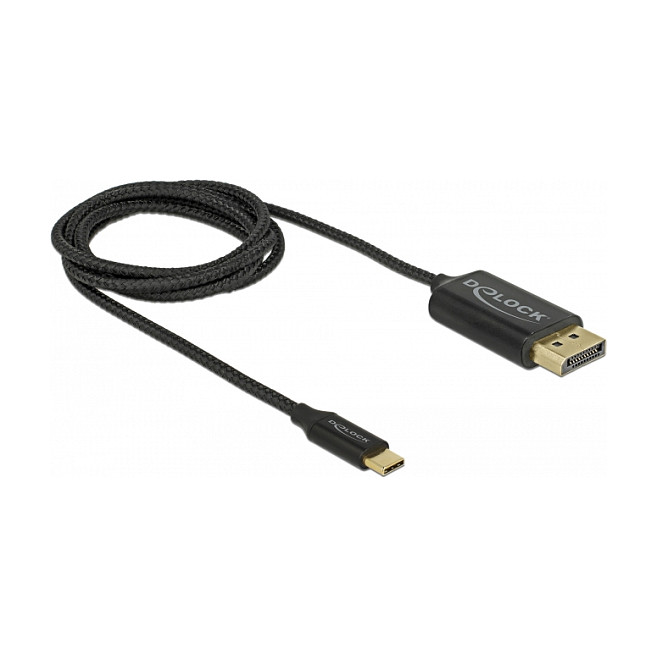 USB-C na DisplayPort kabel DELOCK 83709 (1m, 4K 60Hz, DP Alt Mode, koaksijalni)