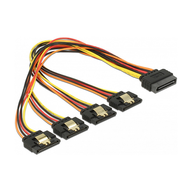 SATA kabel za napajanje DELOCK 60157 (1x muški > 4x ženski, 30 cm, funkcija zaključavanja)
