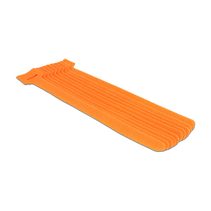 Set vezica za kabele DELOCK čičak 200 x 12 mm (10 komada, narančaste)-1