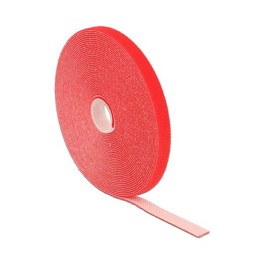 Čičak traka za kabele DELOCK, rola 10 m x 13 mm, crvena-0