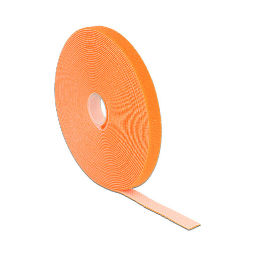Čičak traka DELOCK 10m x 13mm (narančasta, za organizaciju kabela)