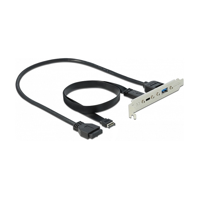 USB Slot Bracket DELOCK 89934 (1x USB-C + 1x USB-A, 10 Gbps)-1