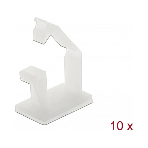 Držač kabela DELOCK samoljepljivi s kopčom (za kabele do 8 mm, 10 komada)