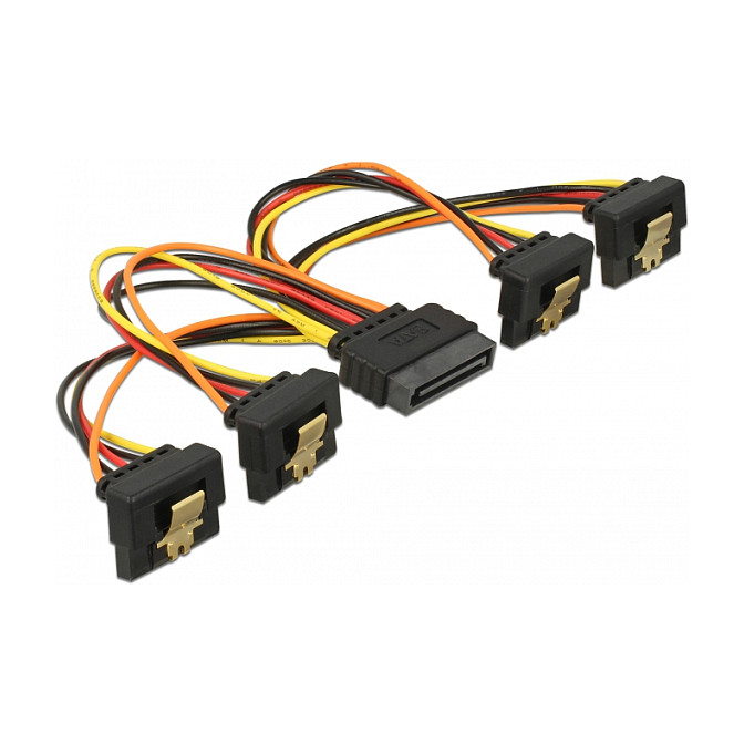 SATA kabel za napajanje DELOCK 60166 (1x 15-pin muški > 4x 15-pin ženski, 15 cm)