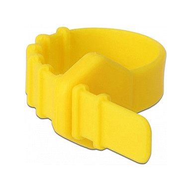Silikonske vezice za kabele DELOCK 11 cm (10 komada, žute, višekratne)-0
