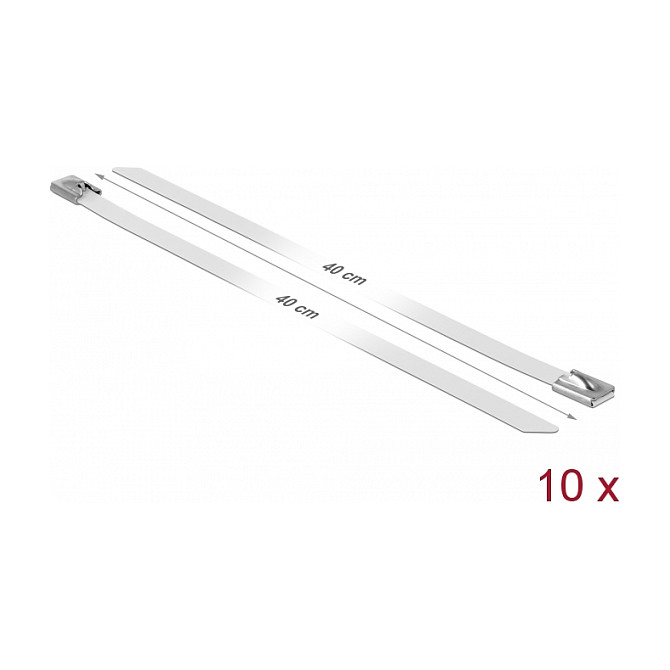DELOCK Inox vezice 400 x 7.9 mm bijele (10 komada, 135 kg)-0
