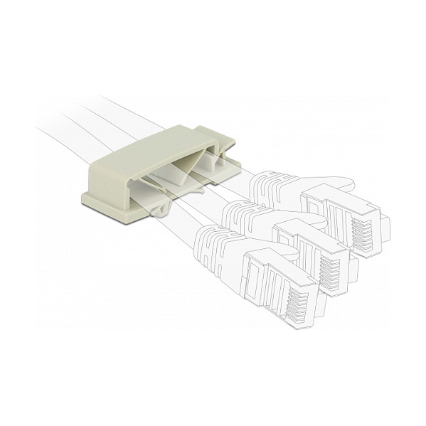 Držač kabela DELOCK 60186 s tiplom (za kabele do 9.4 mm, sivi, 10 komada)-3
