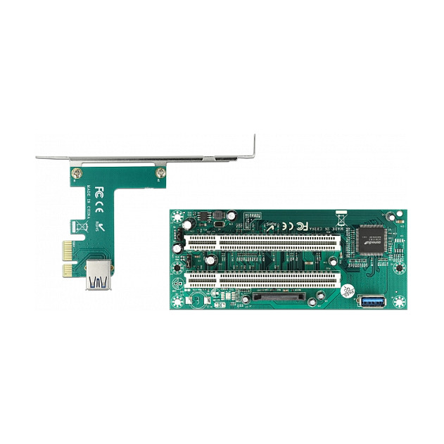 PCIe Riser kartica DELOCK 90066 (PCIe x1 na 2x PCI 32-bit, 60 cm kabel)-1