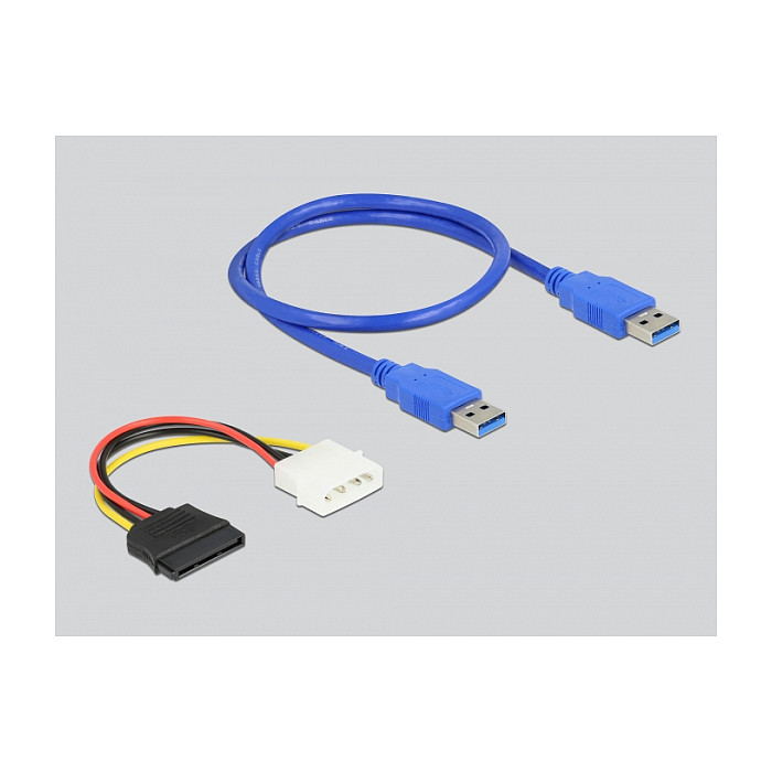 PCIe Riser kartica DELOCK 90066 (PCIe x1 na 2x PCI 32-bit, 60 cm kabel)-2