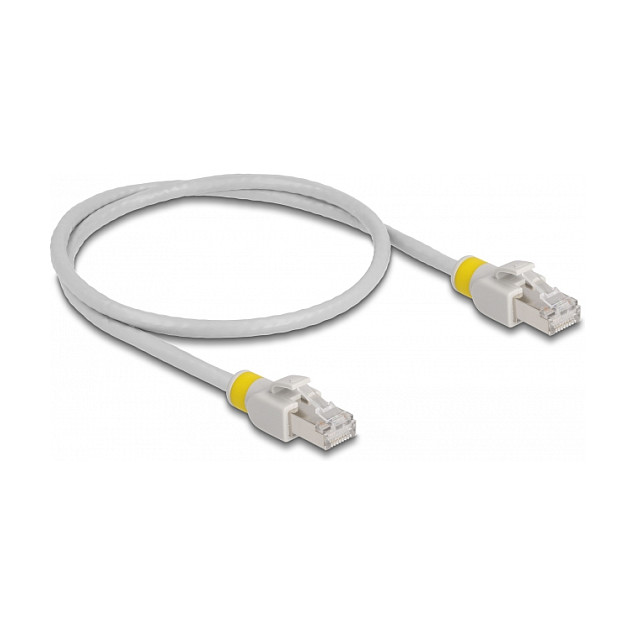 Mrežni kabel DELOCK Cat.6A S/FTP 0.5m (RJ45, LSZH, s kopčama u boji)-0