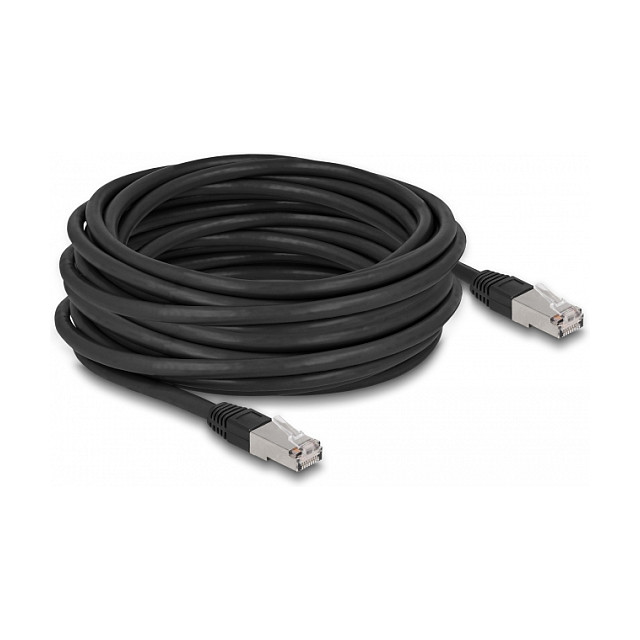 Mrežni kabel DELOCK Cat.6A S/FTP (10m, Outdoor, PE plašt, crni)-0