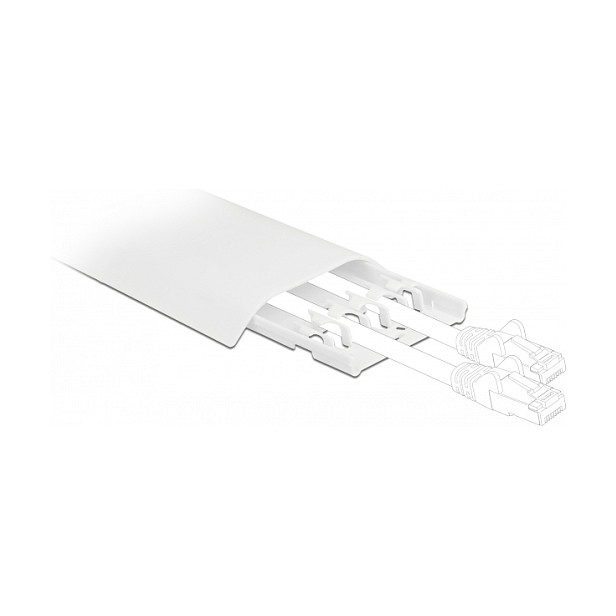 Kanalica za kabele DELOCK 20886, samoljepljiva, 300x85x10mm, 2 kom, bijela-2