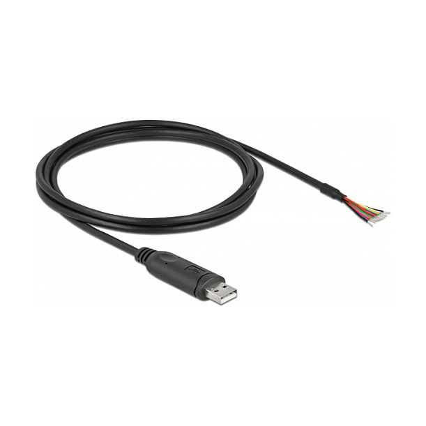 Delock Adapter Kabel USB 2.0 na RS-232 serijski port (9 otvorenih krajeva, FTDI čipset) 2m-0