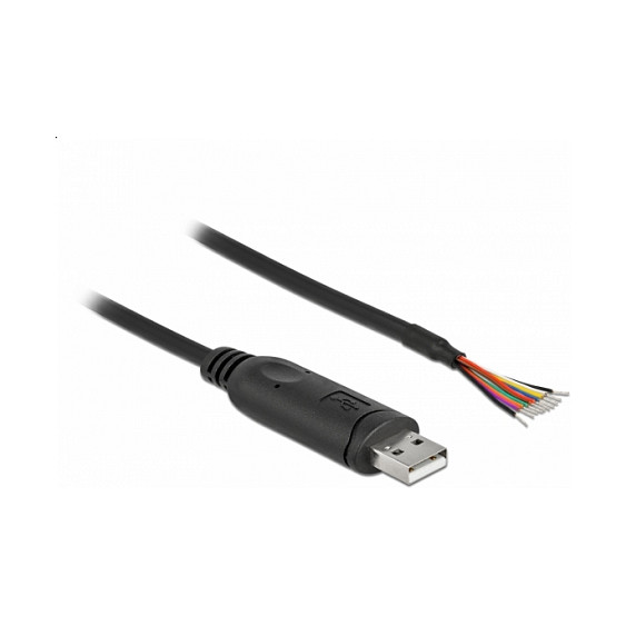 Delock Adapter Kabel USB 2.0 na RS-232 serijski port (9 otvorenih krajeva, FTDI čipset) 2m-1
