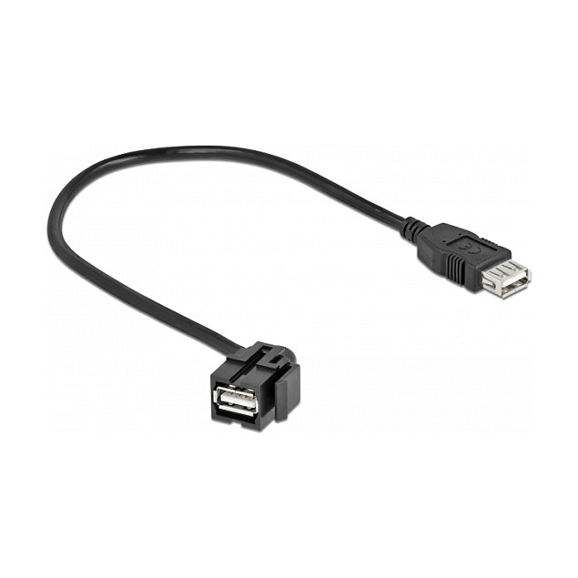 Keystone modul DELOCK 86869 (USB 2.0 A ženski 110° > USB 2.0 A ženski, s kabelom)-0