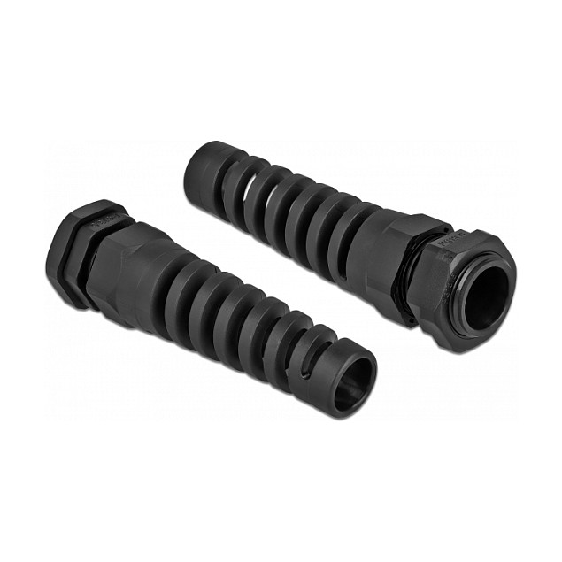Uvodnica za kabel DELOCK PG13.5 s rasterećenjem vučne sile (IP68, za kabele 6-12 mm, crna)-1