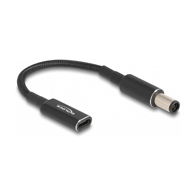 Delock Adapter za punjač za prijenosnik USB-C na HP 7.4 x 5.0 mm (65W, 15 cm)-0