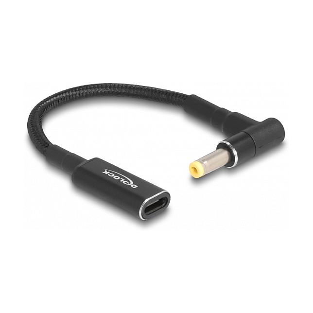 DELOCK Adapter kabel USB-C na HP 4.8 x 1.7 mm (PD 65W, 15cm, kutni 90°)