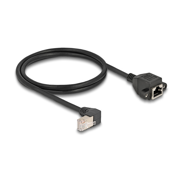Mrežni produžni kabel DELOCK 80311 (Cat.6A, S/FTP, RJ45 M/Ž, 90° kutni konektor, 1 m)-1