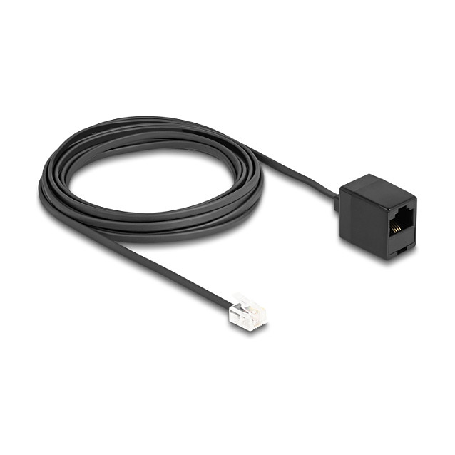 Telefonski kabel adapter DELOCK RJ11 (M) na RJ45 (Ž) 5m crni-1
