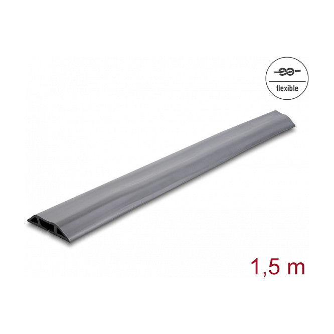 Fleksibilna kanalica za kablove DELOCK PVC 70 x 13 mm (1.5 m, siva, samoljepljiva)-1