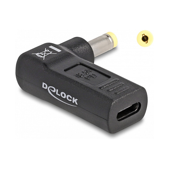 Adapter DELOCK USB-C na HP 4.8 x 1.7 mm (90°, do 60W)-0