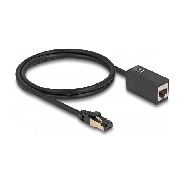Mrežni produžni kabel DELOCK Cat.8.1 S/FTP (1m, 40 Gbps, RJ45 M/Ž)