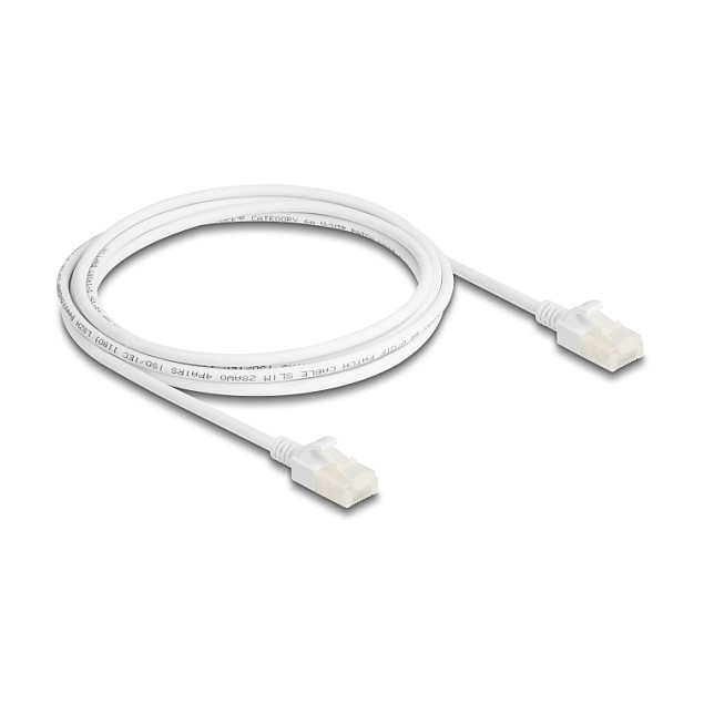 Mrežni kabel DELOCK Cat.6A U/UTP Slim 2m (RJ45, industrijski, robusni konektor) bijeli-0